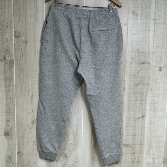 Gym Shark Joggers Mens M Grey Cotton Sweatpants White Logo - Picture 3 of 11